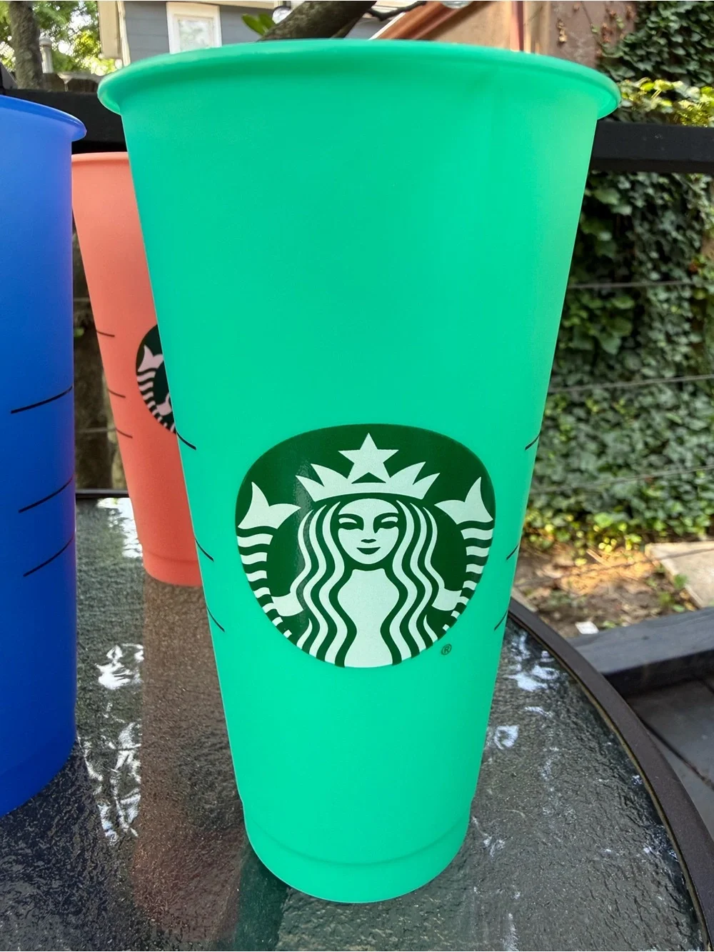 Starbucks Colorful Reusable Plastic Tumblers - Yellow, Red, Blue, 2 Pink, Teal